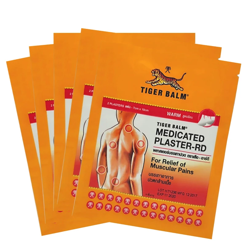 

10 Sheets Tiger Balm Pain Relieving Patch medical Plaster,Warm Medicated Relief,Plaster-RD,Relief Muscular Aches body massage