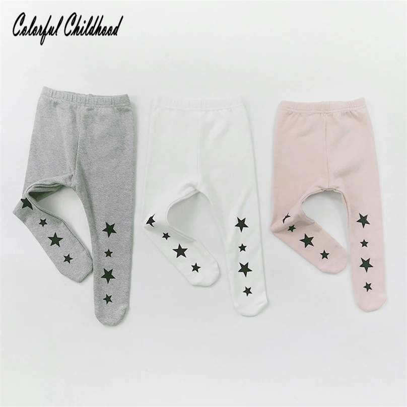 Леггинсы для новорожденных летние штаны для маленьких мальчиков и девочек тонкие дышащие колготки с принтом звезды, брюки, одежда для малышей