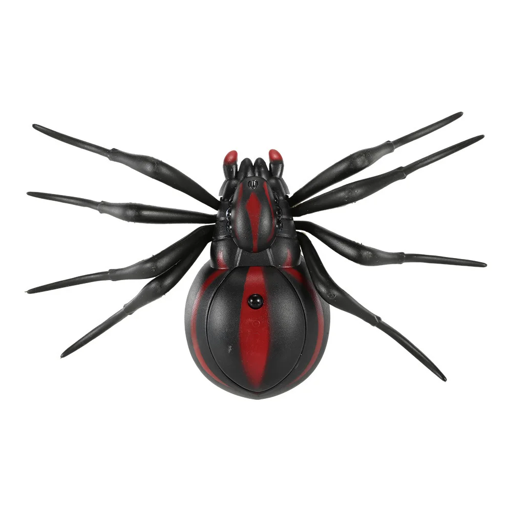 Infrared Remote Control Simulation Black Widow Spider Terrifying Ghost Toy RC Animal Christmas Present Gift for Kids