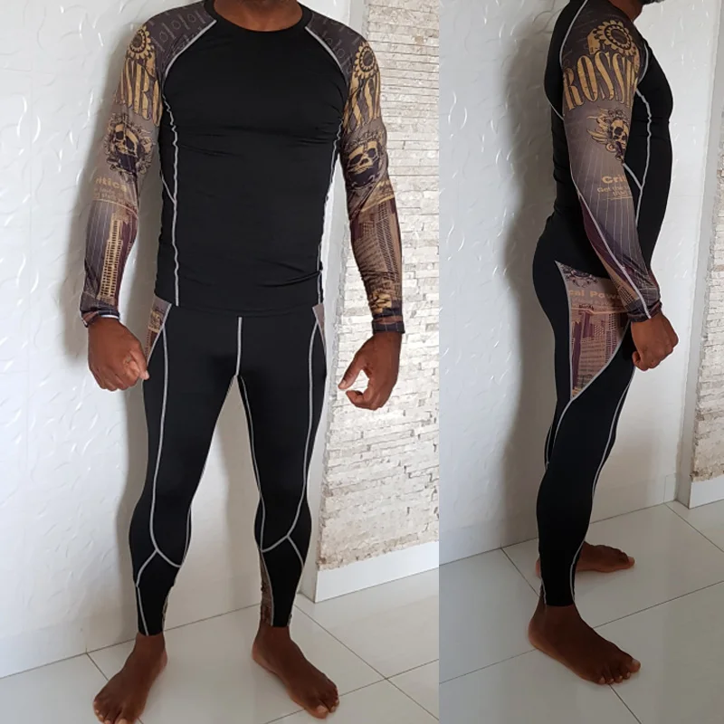 Billig 2019 neue männer Thermische Unterwäsche Set Ski Geschwindigkeit Trockenen Warme Unterwäsche Kompression Strumpfhosen Basis Schicht Fleece Winter Thermische Unterwäsche