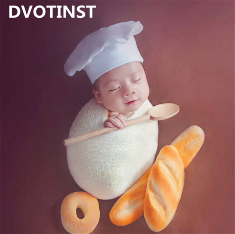 Реквизит для фотосъемки новорожденных Dvotinst шапка повара хлеб фотография новинка