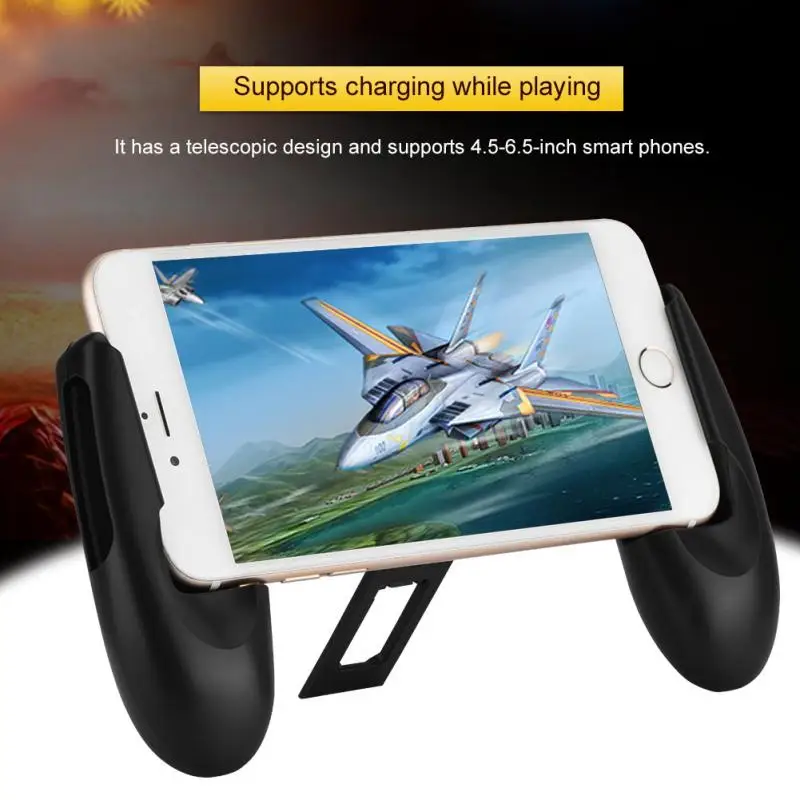Kopen Game Telefoon Gamepad Controller Gaming Joystick Game Pad Handvat Stand Grip Houder voor iphone Android Telefoons voor PUBG Mobiele