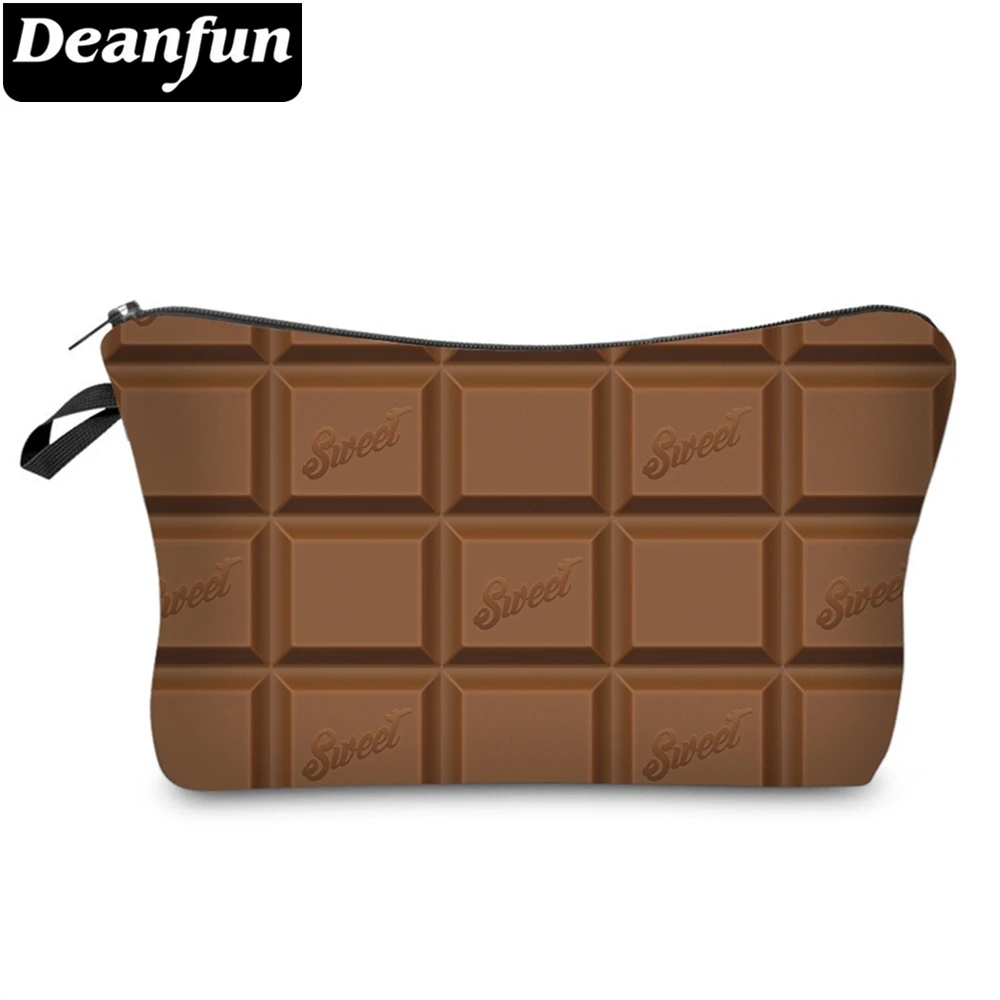 

Deanfun 3D Printed Cosmetic Bag chocolate pattern Polyester for Women Travel Necessity H11 #