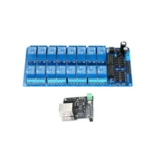 Модуль управления LAN WAN сетевой веб-сервер IP TCP RJ45 порт+ 16 канальный реле для расширения платы для iOS Raspberry Pi 16 CHs реле