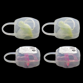

4pcs Portable Plastic PP Baby Pacifier Box Infant Pacifier Nipple Dustproof Storage Holder Case Container with Hang Handle