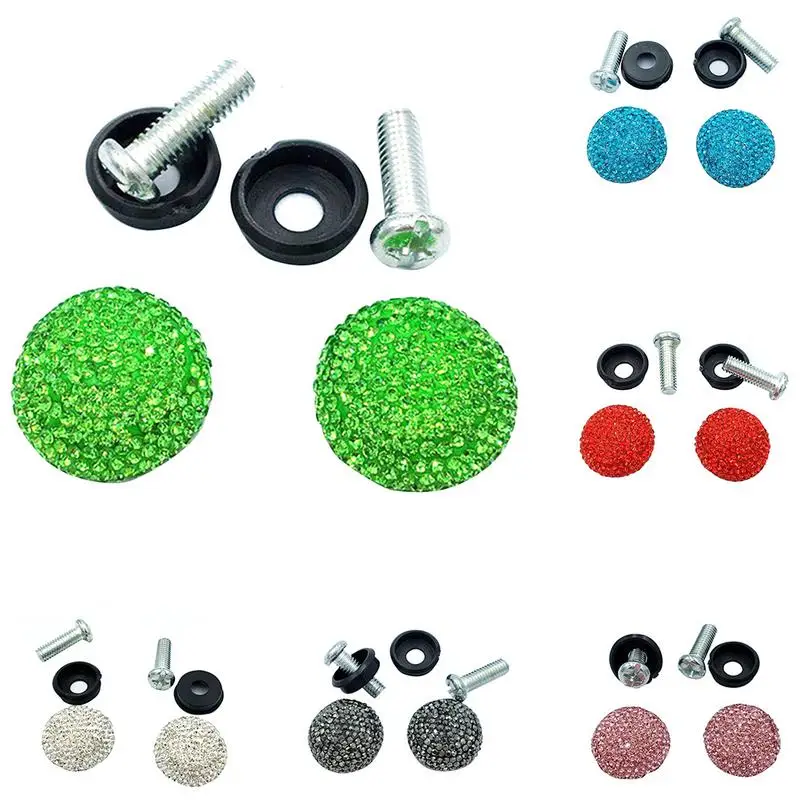 

New Car License Plate Screw Cap Auto Vehicle License Plate Fixing Screw License Guard Against Theft Screws Car Accessories