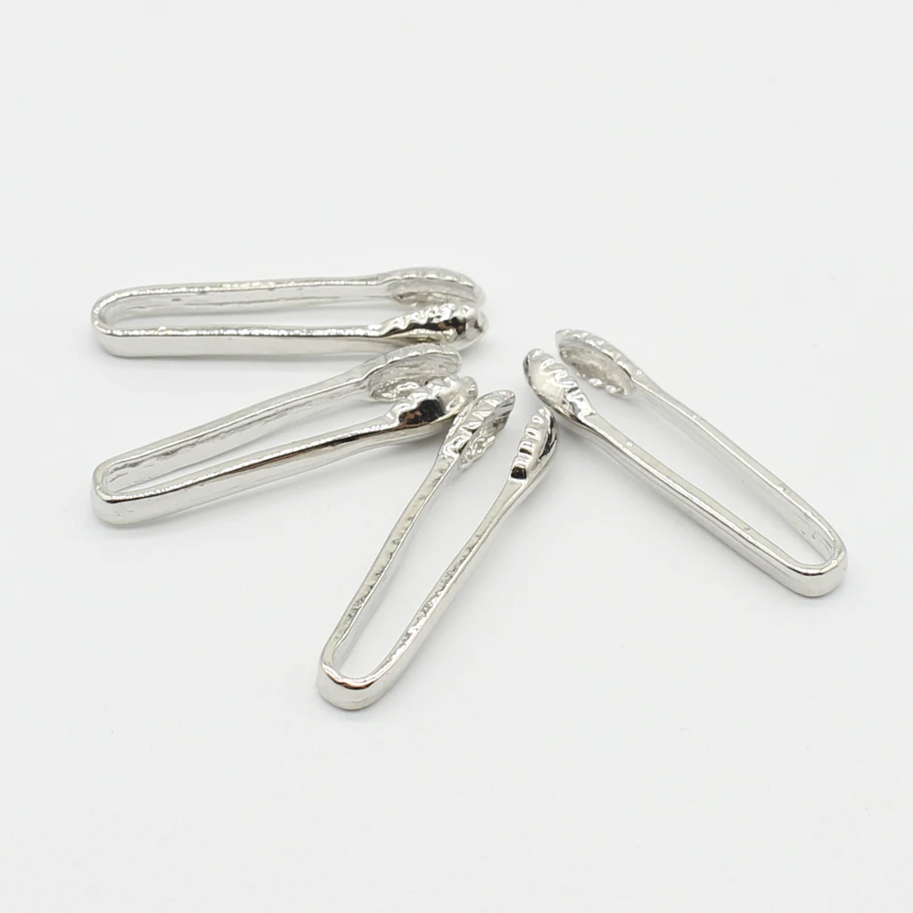 

1/12 Dollhouse Miniature Cookware Kitchen Accessories 4pcs Metal Silver Tongs Tools Kids Pretend Play Toy