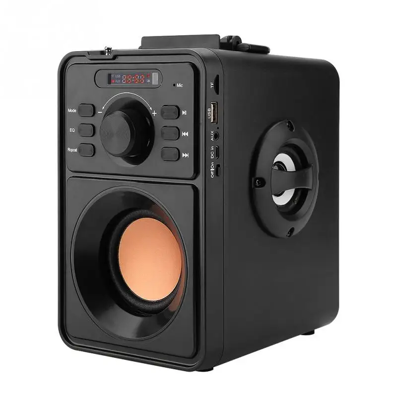 

10W 3D Surrounding Bluetooth Speaker Outdoor Handheld Stereo Music Speakers FM Radio with Remote Control Support TF USB AUX New