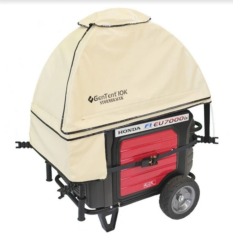 GenTent 10k XKi Stormbracer 3000W+ Inverter Generator Tan Light Canopy