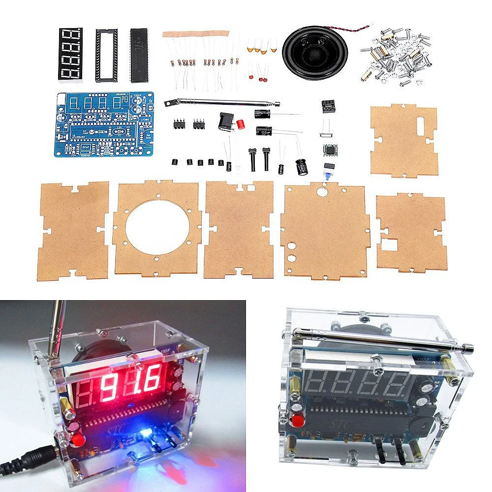 

SQPP TEA5767 DC 4.5V-5.5V Diy Mini Digital FM Radio 87MHZ-108MHZ 2W 8ohm Speaker Electronics Kit - Compatible Kits & D