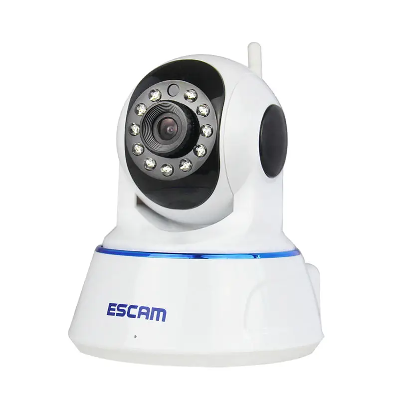 

Escam Qf002 Mini Wifi Ip Camera Hd 720P Cctv Security Camera System P2P Ir Cut Two Way Audio Micro-Sd Card Slot Us Plug