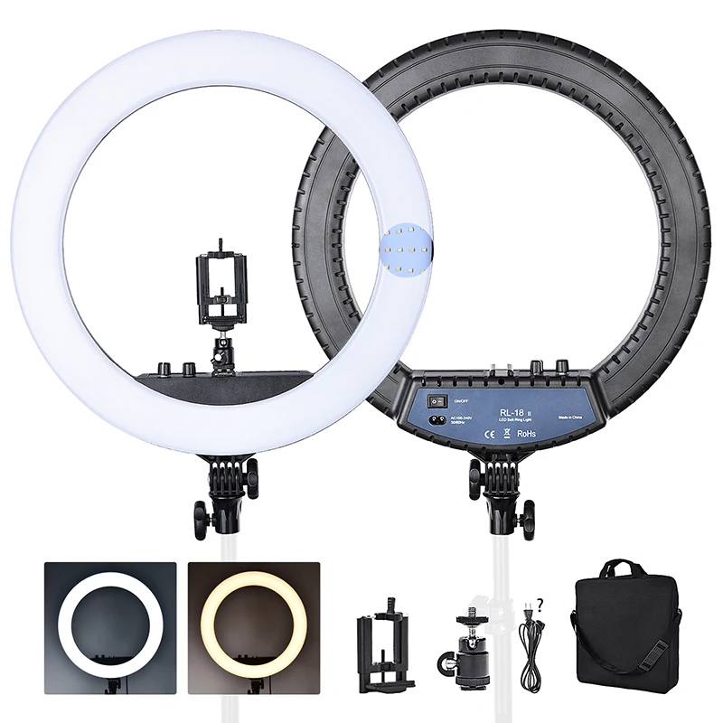  FOSOTO RL-18II Ring lamp 3200-5600K 55W 512 Leds Dimmable Photography light Makeup led Ring Light F - 32960784376