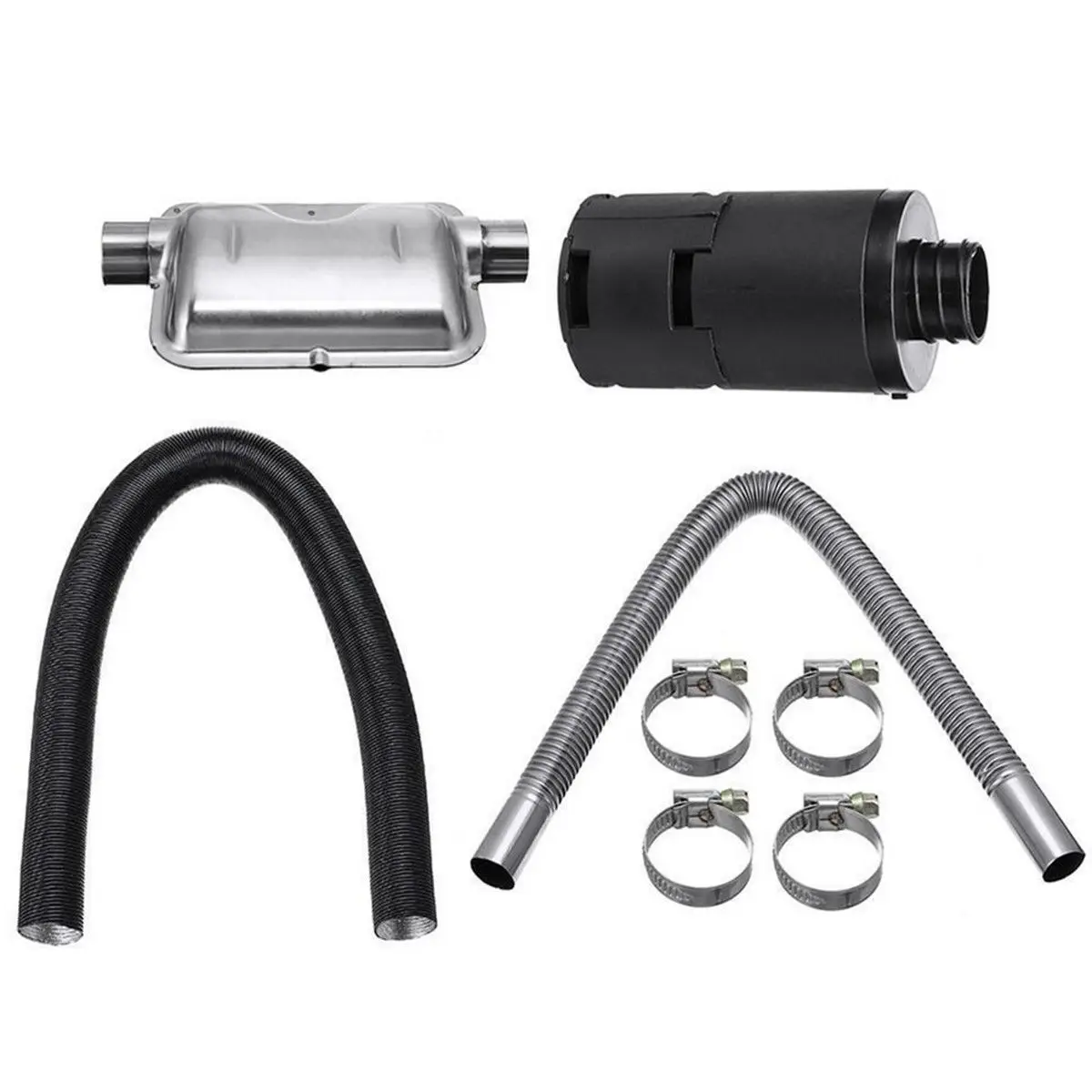 

high quality kit 24mm Exhaust Silencer 25mm Air Filter Accessory 2 Pipe for Air Diesel Heater FOR Air Diesel Heater