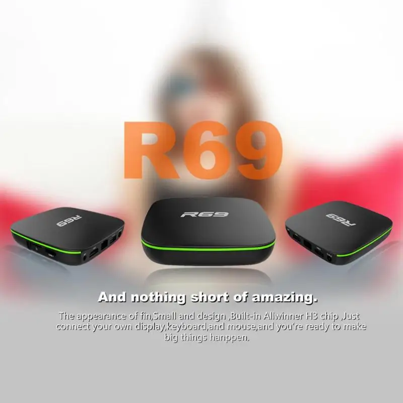 Новый R69 Android 7 1 ТВ приставка Allwinner H3 четырехъядерный WiFi телеприставка приемник Smart