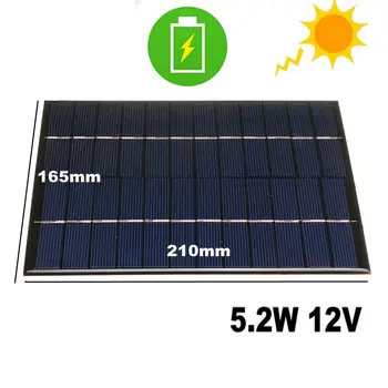 

CALTIE 12V 5.2W 165*210mm Mini Polycrystalline Solar Panel Epoxy Board DIY Epoxy Polycrystalline Cells For Cellphone
