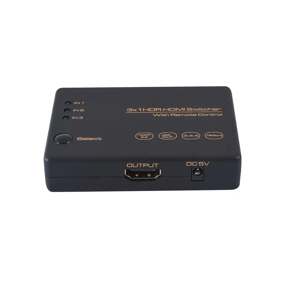 HDMI коммутатор 4 K 3 порта с ИК-управлением 4K60Hz HDCP 2 0 Dolby Atmos &amp ATS автоматического