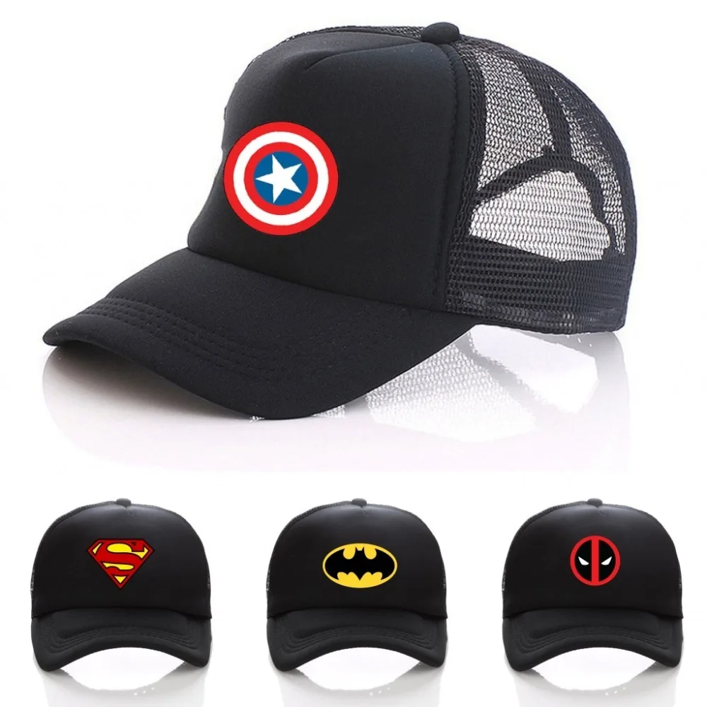

Marvel Comics Super hero LOGO Cosplay adjusted Women Men Boys Girls hat baseball Mesh Cap