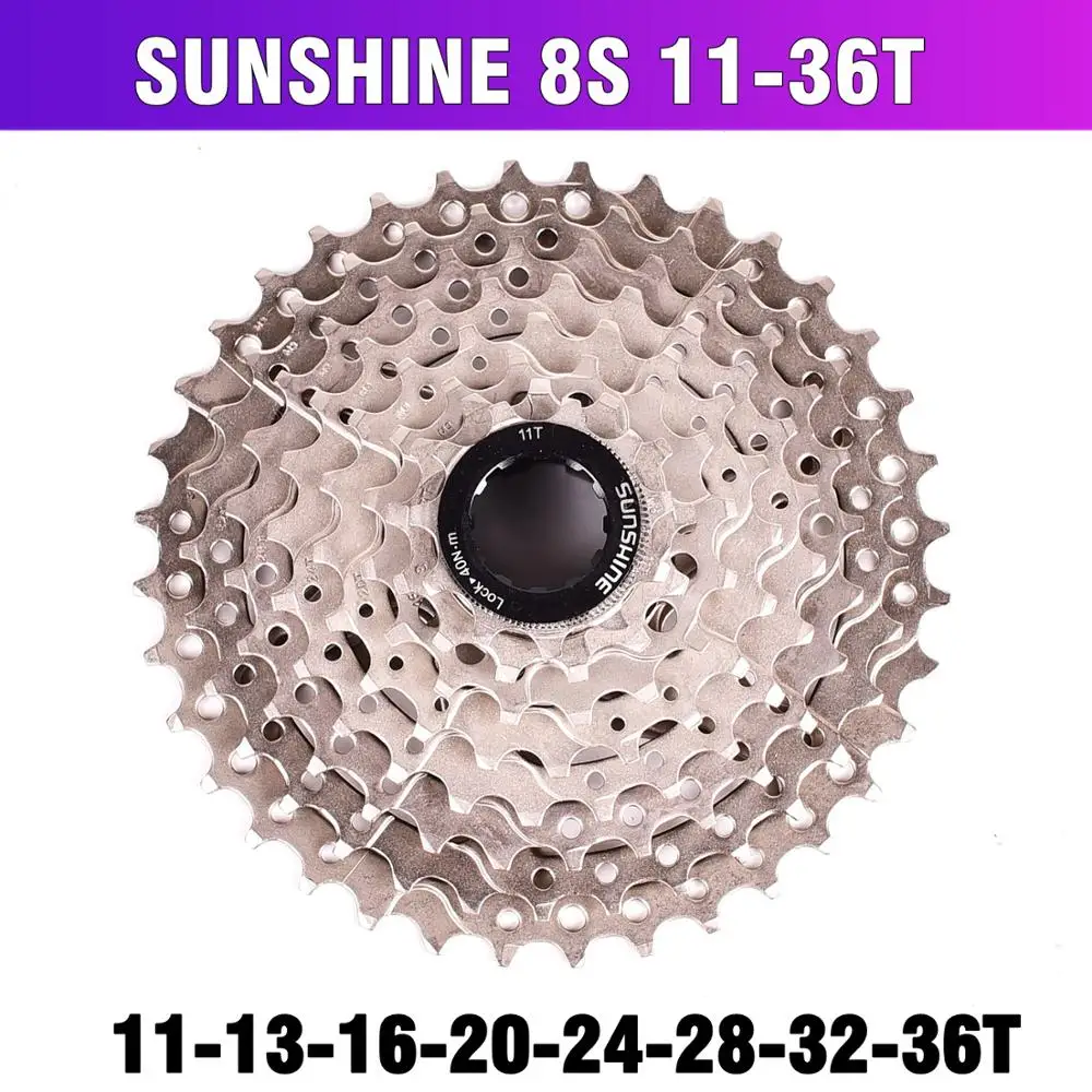 SUNSHINE MTB велосипед Freewheel 8S 11-32 36 40 42T MTB горный велосипедный маховик 8 24 скоростные кассетные звездочки для 8 скоростей