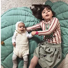 1 шт. хлопок мягкие детские игры коврики для гостиной и спальня ковры 110 см листьев фигурный ковер