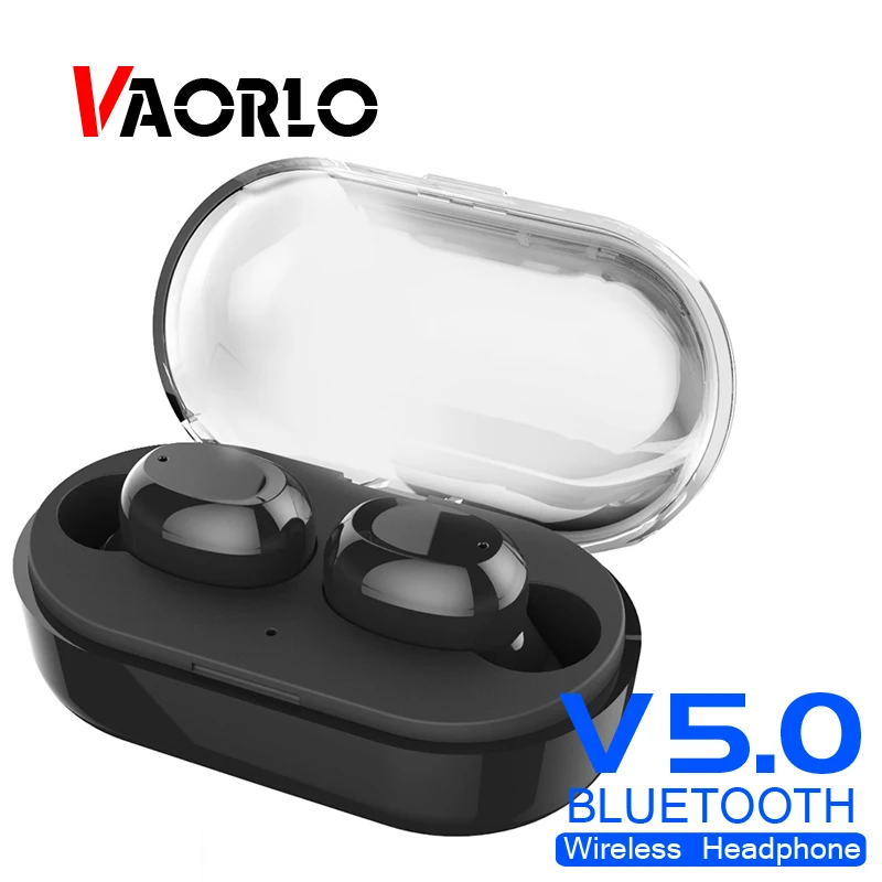VAORLO Mini Bluetooth 5 0 наушники TWS True Беспроводные с зарядной коробкой стерео спортивные