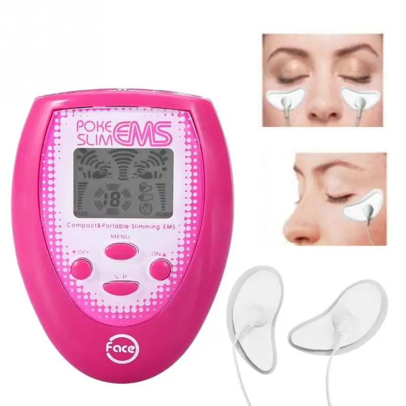 EMS Electric Face Massager Slimming Facial Massage Electronic Muscle Stimulation + 2pcs Electrode Face Sticker+2 Cheek Sticker piano keyboard stickers for 37 49 54 61 88 76 colorful electronic music decal notes key piano stave note sticker symbol tags