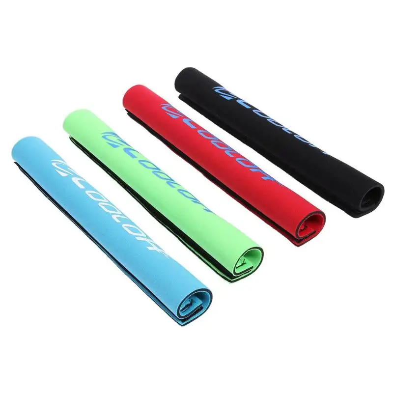 1 PCS دورة العلامة التجارية دائم الدراجات سلسلة البقاء الدراجة دراجة الحرس إطار غطاء أسود حامي دراجة ملصقات 4 ألوان