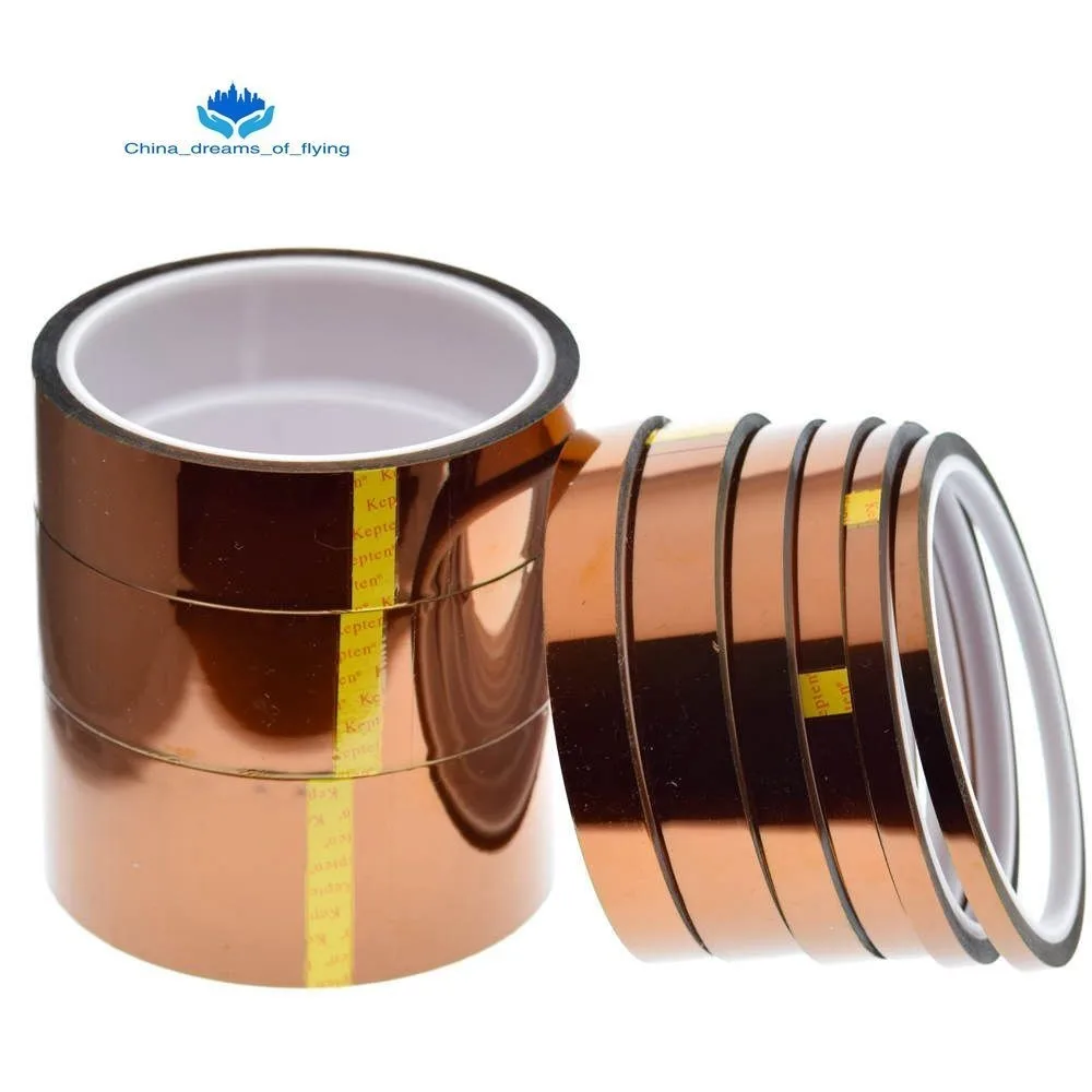 

TZT 33meter x 5-40mm High Temperature Polyimide Tape Heat Resistant Insulation Polyimide Film Adhesive Tape 10mm