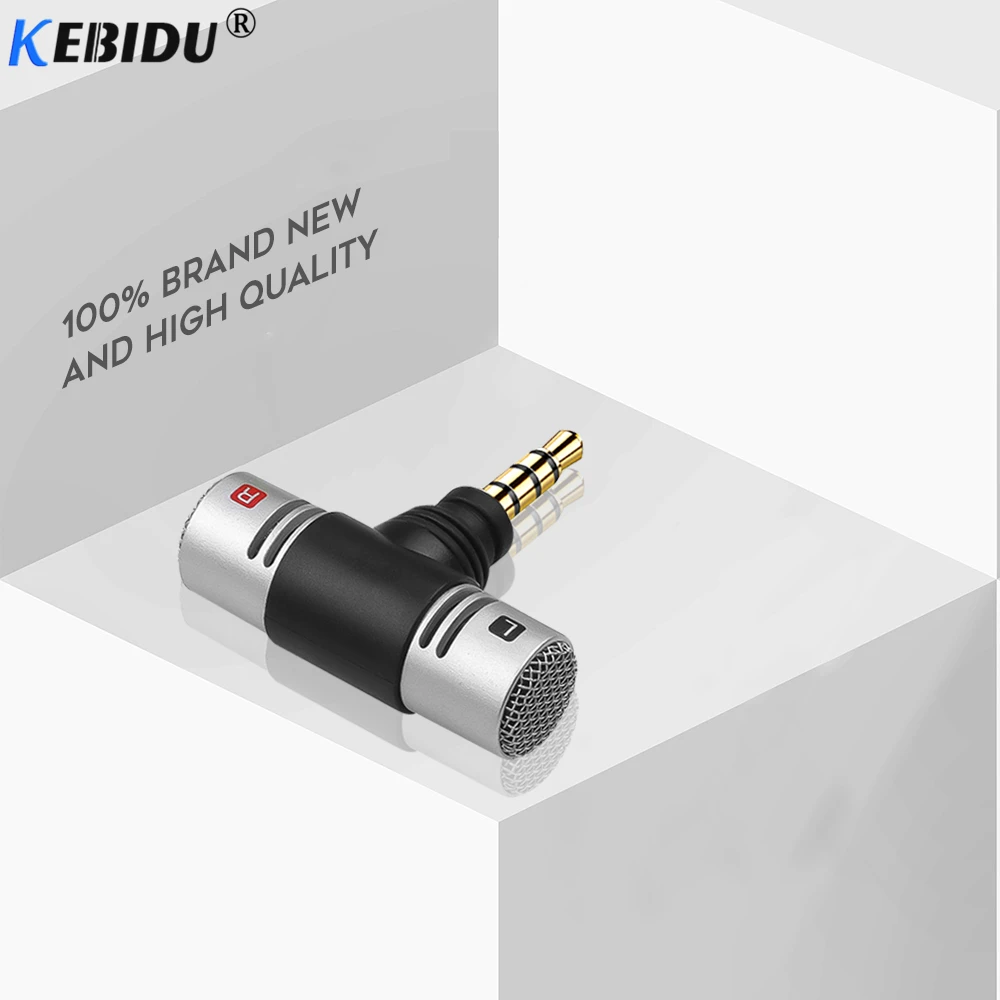 

KEBIDU Mini 3.5mm Jack Microphone Stereo Mic For Recording Mobile Phone Studio Interview Microphone For Recording Pen PC Laptop