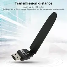 Высокая Скорость сетевая карта с интерфейсом USB Wifi адаптер USB2.0 Wi-Fi приемник Черный 150 Мбит/с