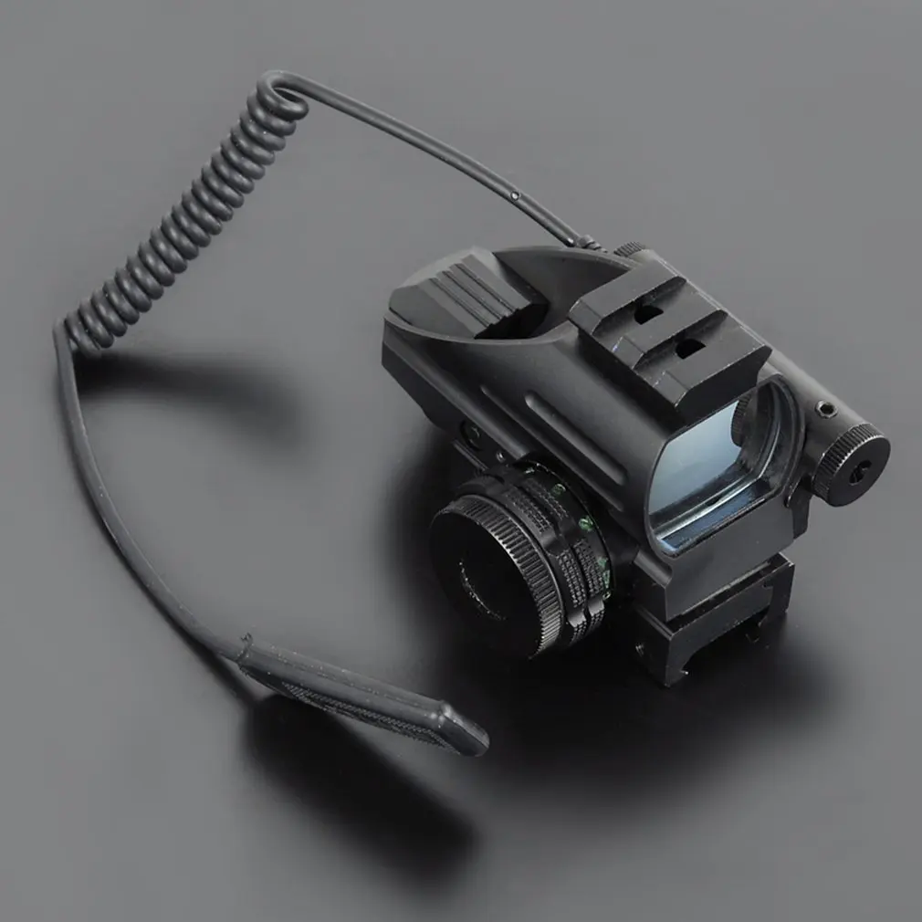 

Tactical Rifle sight Hunting Rail Mount 20mm Reflex Red / Green Laser 4 Reticle Holographic Projected Dot Sight Scope