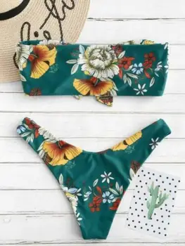 

Women Bandeau Bandage Bikini Padded Set Brazilian Swimwear Beachwear Swimsuit
