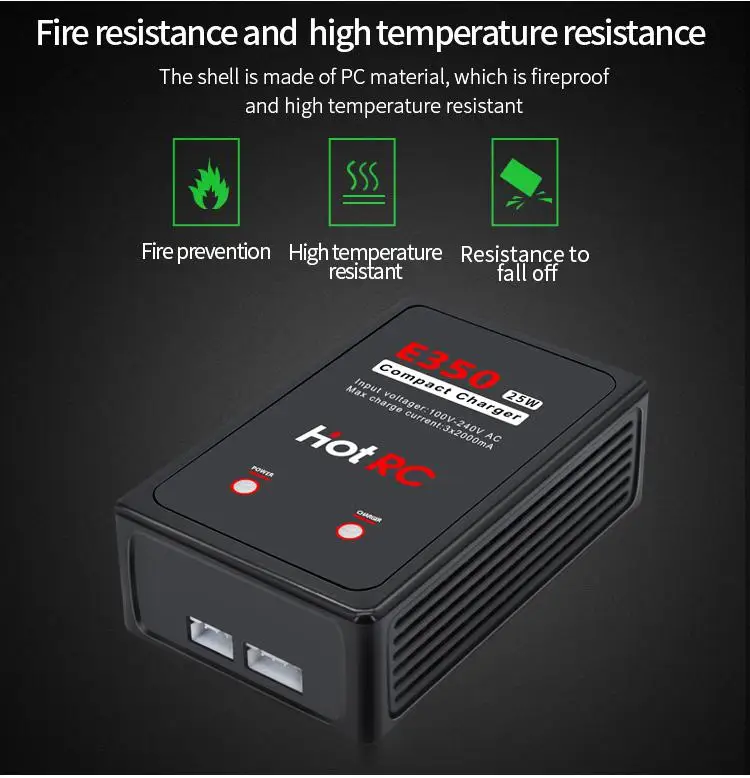 Оригинальный RC E350 Pro 7 4 v/11 1 v Lipo зарядное устройство 2s 3s интеллектуальное 25W для