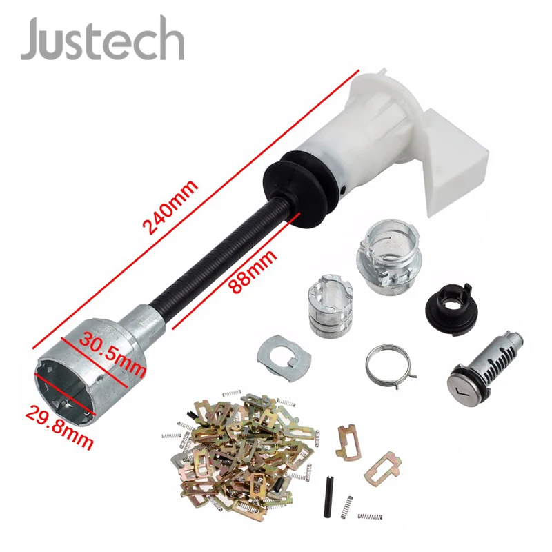Justech سيارة قفل برميل النواة مع بهلوان الشرائح لفورد التركيز MK2 2005-2011 بونيه الإصدار قفل و مزلاج طقم تصليح مجموعة 1343577