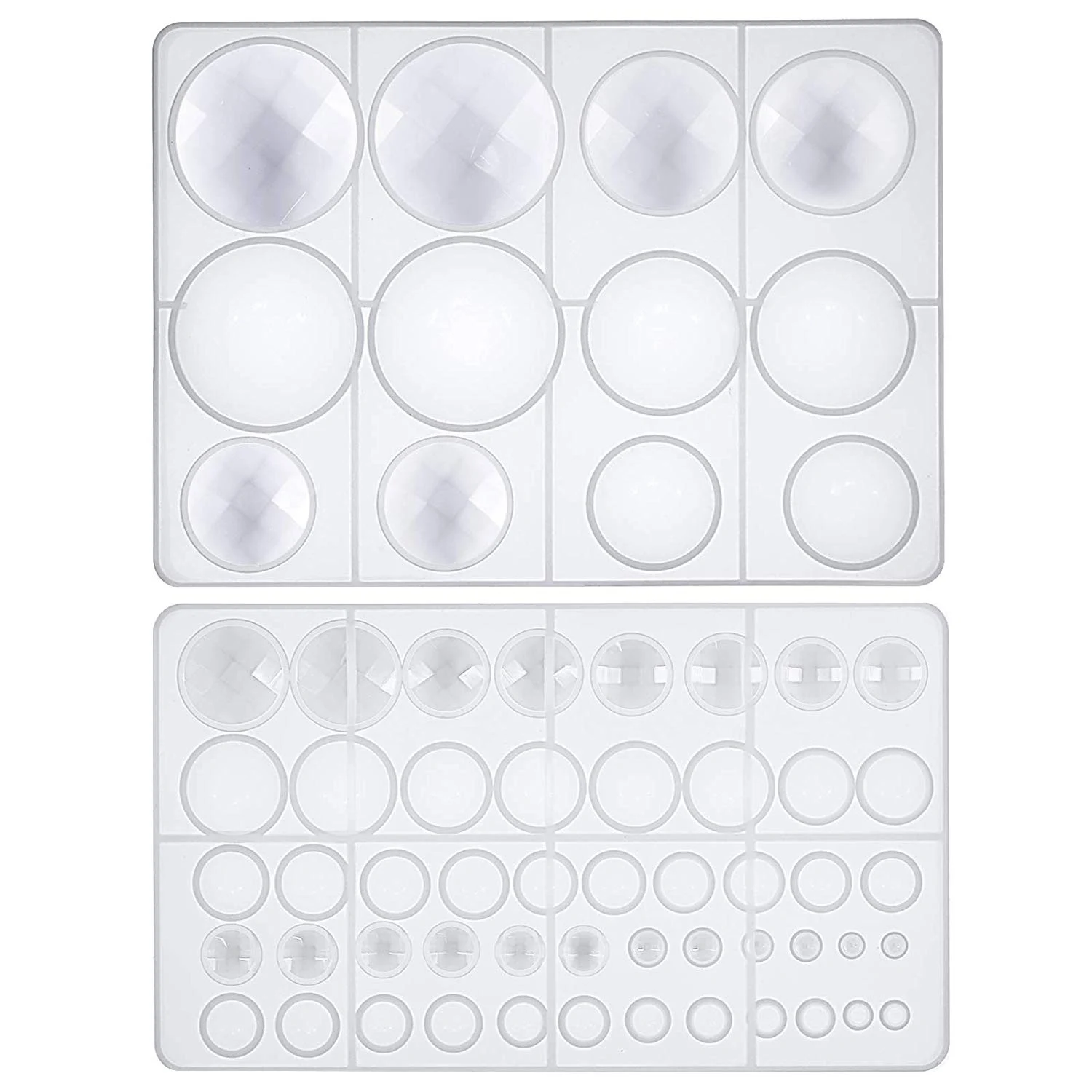 

Cabochon Gem Resin Silicone Molds For Cake Decoration,Polymer Clay Epoxy Urethane Polyresin Jewelry Making Faceted And Round D