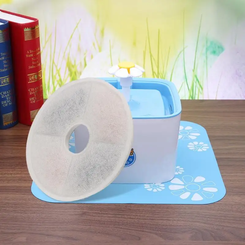 

1/6pcs Automatic Pet Water Dispenser Activated Carbon Replacement Drink Dispenser Bowl Dish Filters Round Shape Drinking Machine