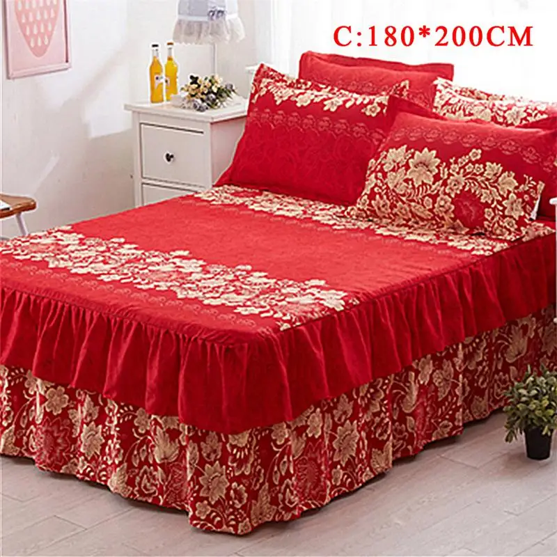 Платье кровать с красивым цветком и принтом Love Eternal Red наволочка 180*200 см 150*200