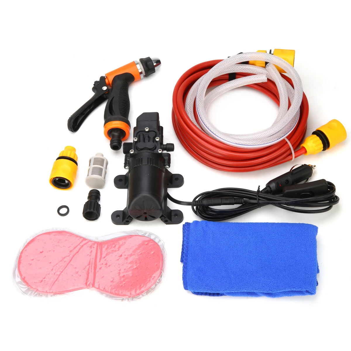 

1 Set 12V 70W Electric High Pressure Water Pump Self-priming Vehicle Car Washer Water Pump Garden Irrigation Pump with Hose Tool
