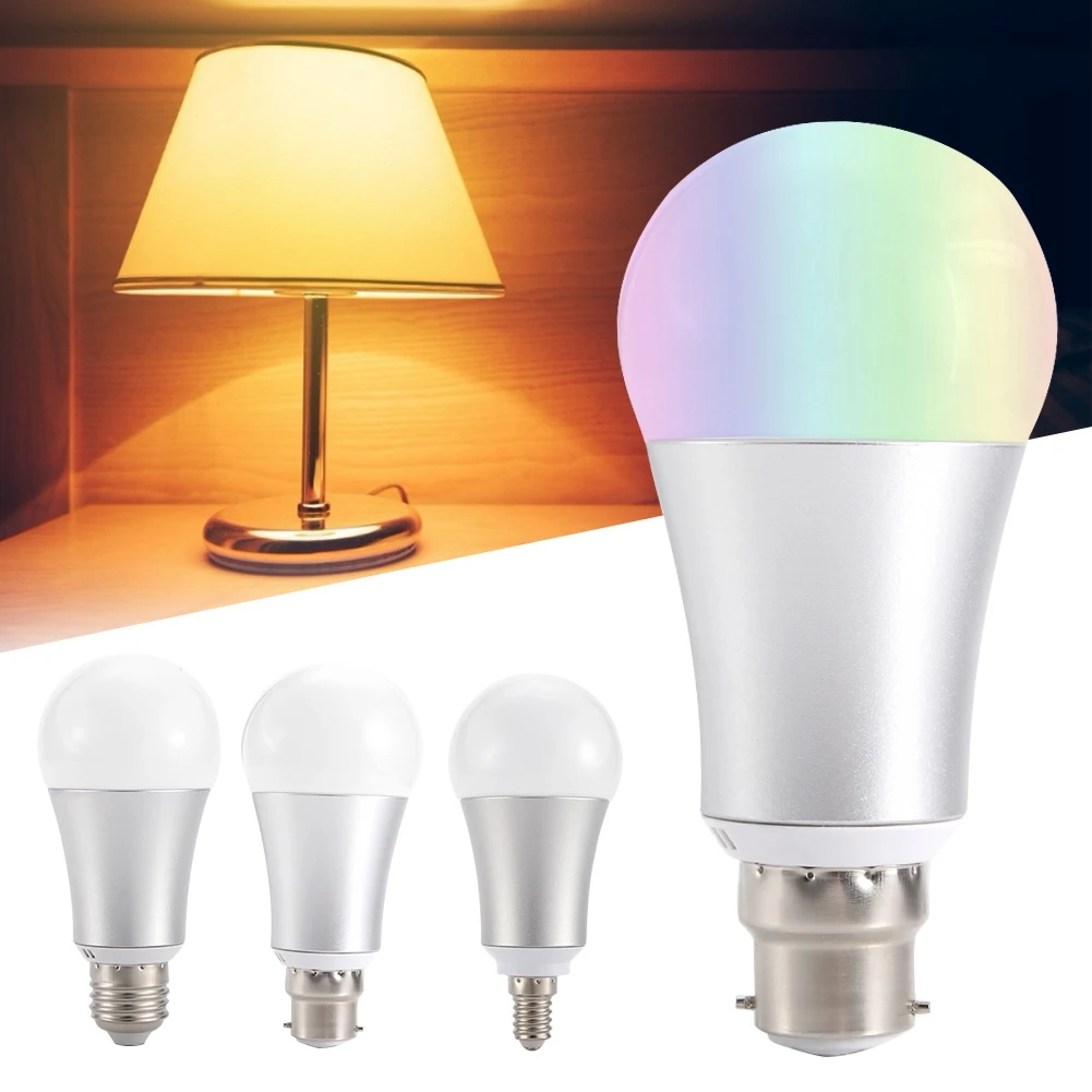 AC 100 264V 9W E27 E14 B22 RGBW смартфон управляемая Светодиодная лампа Wi Fi умная