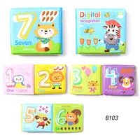 New Swimming Bathroom Toy Water Bath Books For Babies Cognitive Early Learning Animal,Digital Waterproof Books Educational Toys 2