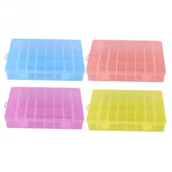 

24 Grids Plastic Jewelry Adjustable Box Transparent Detachable Organizer Beads Earrings Storage Case for Jewelry Accessories