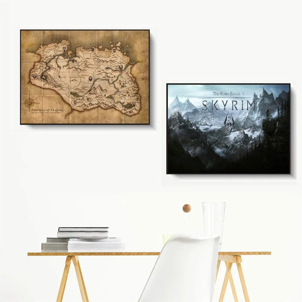 Skyrim The Elder Scrolls игра холст Художественная живопись плакаты и принты для гостиной Настенная картина домашний Декор без рамки Quadro
