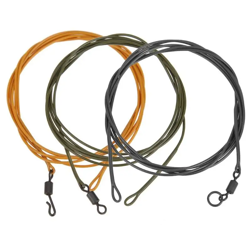 1 m الكارب خيط صنارة الصيد كيفلر 80LB/30LB Hooklink الشعر تزوير الدنيس التنش الخشنة الأسماك معالجة اكسسوارات خيط صنارة الصيد s Pesca أدوات
