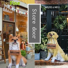 Домашний сад моделирование животных украшения скульптура украшения фэн-шуй Lucky Dog открытие подарок открытый сад изделия из смолы