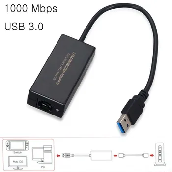 

Portable 1000 Mbps USB 3.0 Wired Lan Connection Adapter Network Card For NS Nintendo Switch PC Mac OS