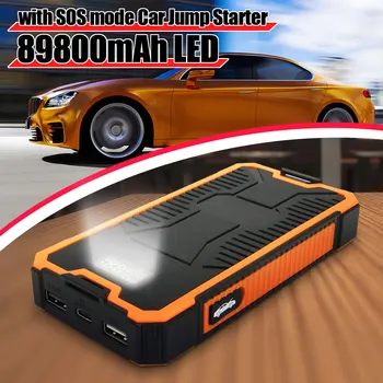 

89800mAh Car Jump Starter Power Bank Portable Car Battery Booster Charger 9V 2A Starting Device Type C Dual USB 3.0 Fast Charger