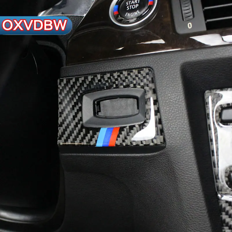 Для BMW E90 E92 E93 аксессуары углеродного волокна фар кнопки включения декоративная рамка Крышка отделка интерьера литья Стикеры