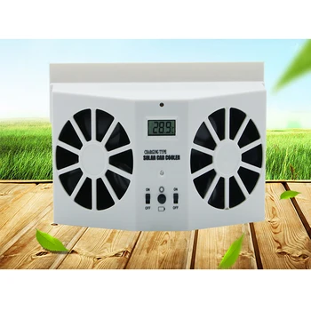 

Universal Solar Powered Car Front/Rear Window Air Vent Cooler Dual Fan Portable