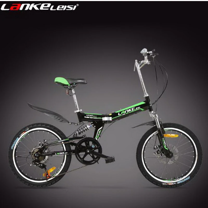 Sale Venividivici 20 inch 7 speed disc brake Folding bike Shock front Aluminum frame alloy ring fork Adult mini mountain bicycle 4