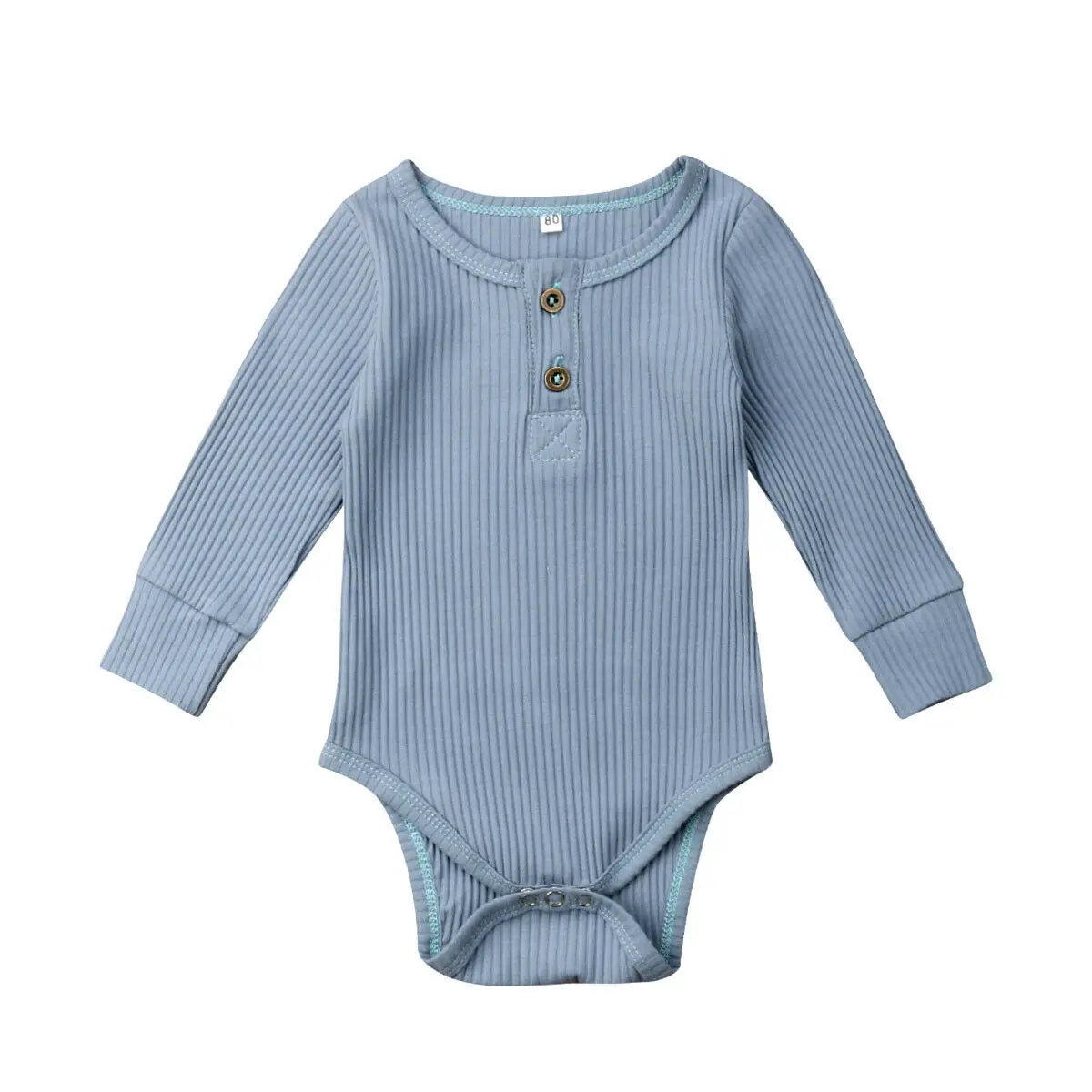 Одежда для новорожденных девочек и мальчиков, одежда для новорожденных боди, хлопковый комбинезон унисекс с длинными рукавами, цельнокроеный костюм в рубчик для альпинизма на возраст от 0 до 24 месяцев