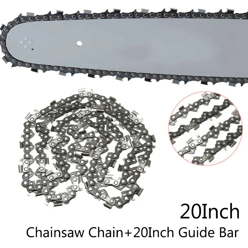 

20inch 0.325''LP 76 Drive Links Saw Chain+Guide Plate Replacement for Chainsaw